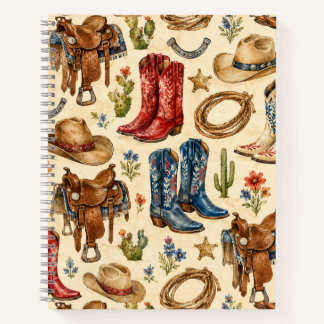 Carnet Bottes de cowboy de Nashville Selle Western