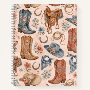 Carnet Bottes de cowgirl de Nashville Blush Saddle
