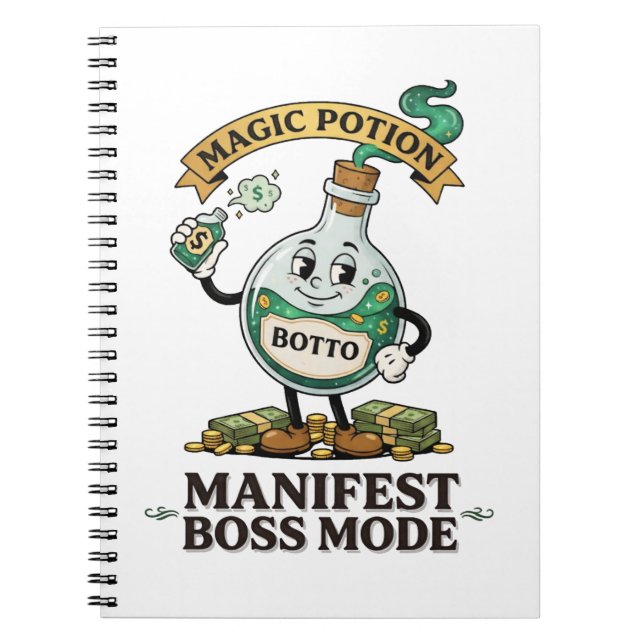 Carnet Botto Manifest Mode Patron Rétro Dessin Animé Anné (Devant)