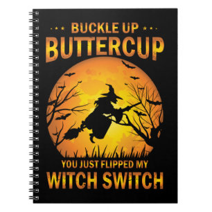 Carnet Boucle de la sorcière d'Halloween vers le haut Bou
