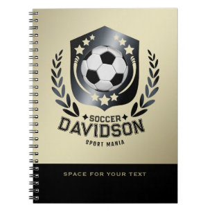Carnet Bouclier de football classique Texte et arrière-