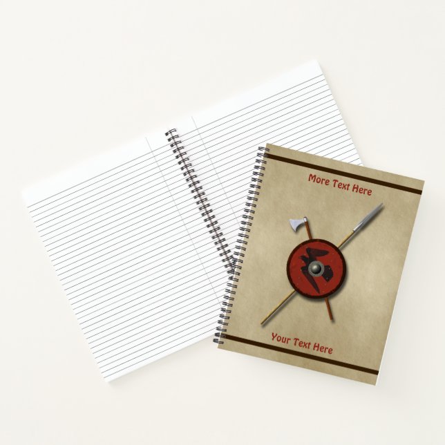 Carnet Bouclier Et Armes De Corbeau Viking (Intérieur)
