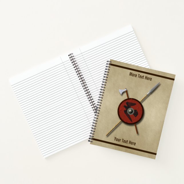 Carnet Bouclier Et Armes De Corbeau Viking (Intérieur)