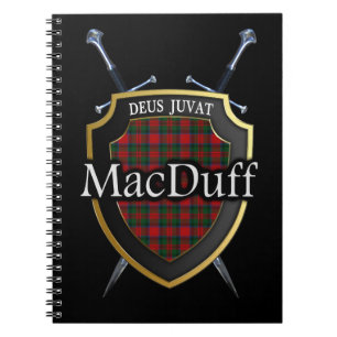 Carnet Bouclier et épées de tartan de MacDuff de clan