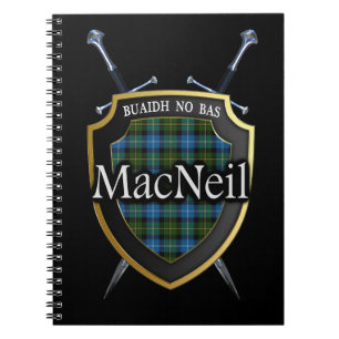 Carnet Bouclier et épées de tartan de MacNeil de clan