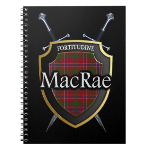 Carnet Bouclier et épées de tartan de MacRae de clan