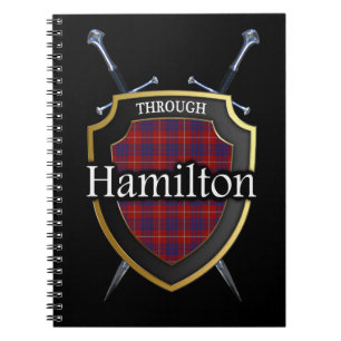 Carnet Bouclier et épées du tartan du clan Hamilton