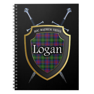 Carnet Bouclier et épées du tartan du clan Logan