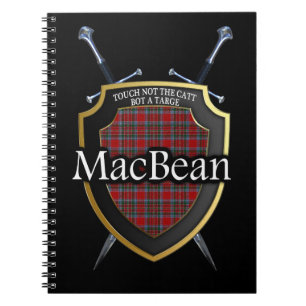 Carnet Bouclier et épées du tartan du clan MacBean