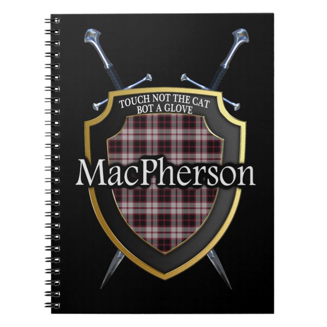 Carnet Bouclier et épées du tartan du clan MacPherson (Devant)