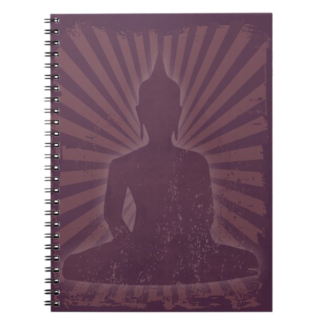 Carnet Bouddha vintage pourpre (Devant)