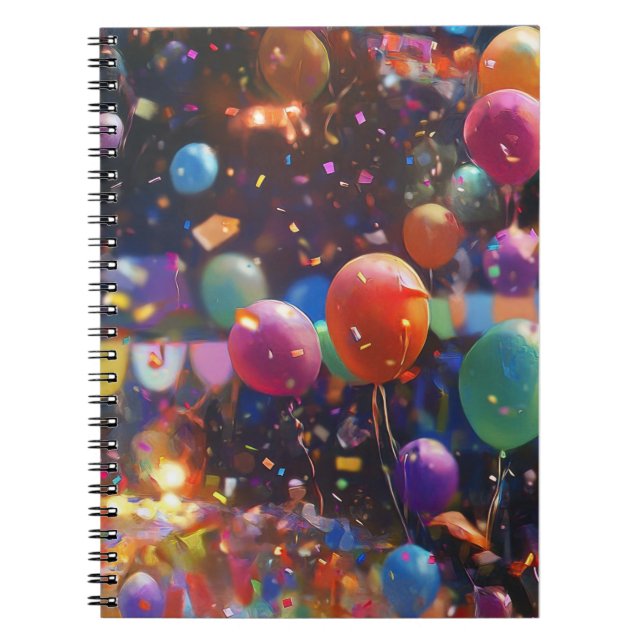 Carnet bougie d'anniversaire, bougie design de ballon, dé (Devant)