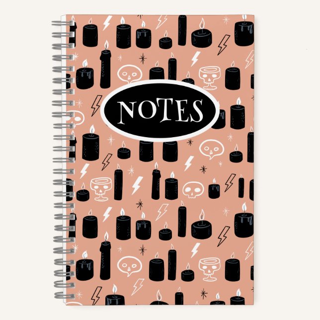 Carnet Bougies éffrayantes et crânes Retro Amusants (Recto)