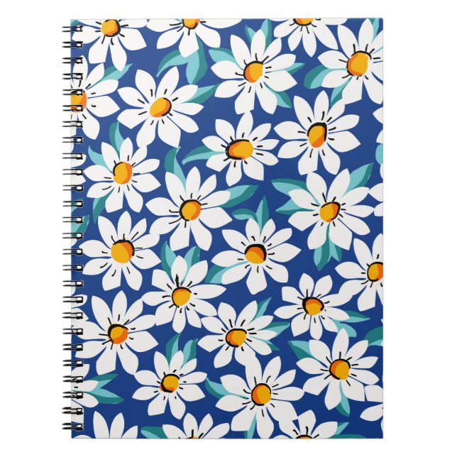 Carnet Bougies printanières : motif floral tendance. (Devant)