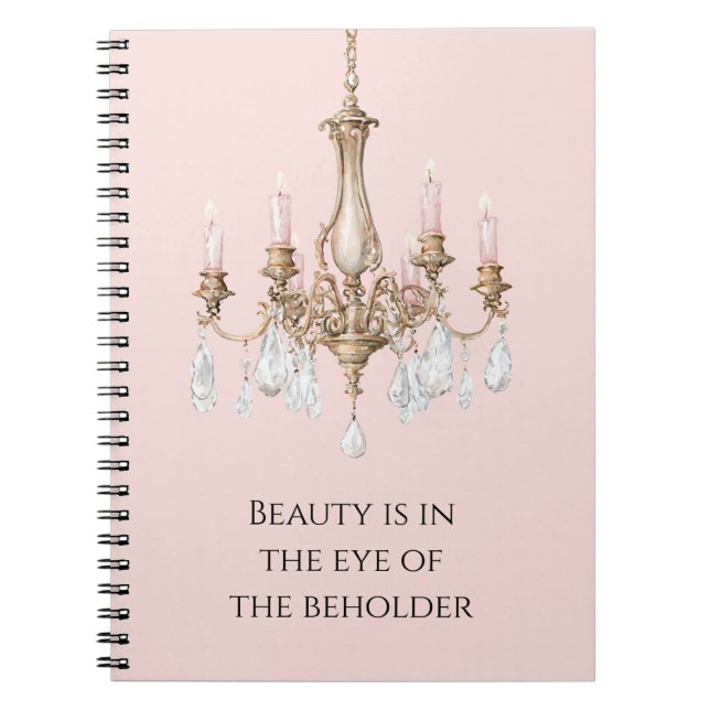 Carnet Bougies Rose pour Lustre (Devant)