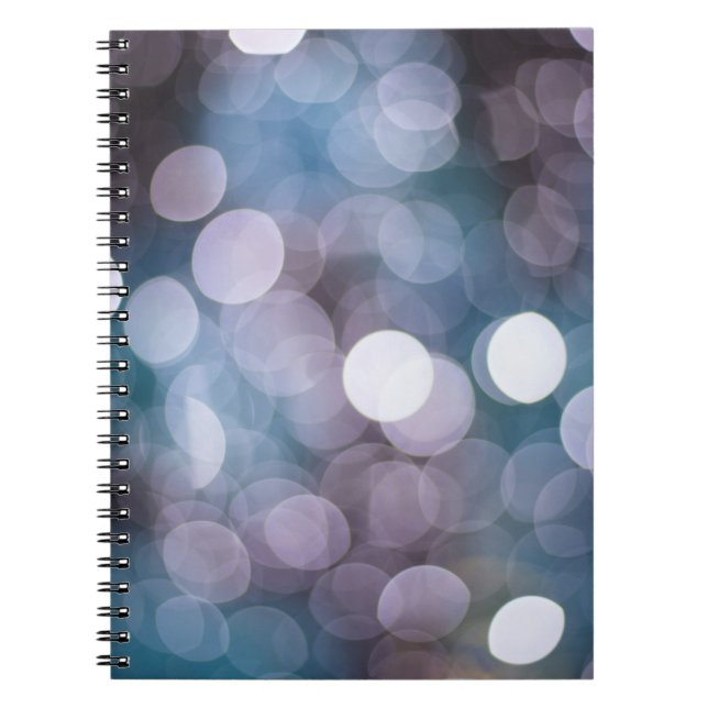 Carnet Boukeh gris bleu, arrière - plan abstrait. (Devant)