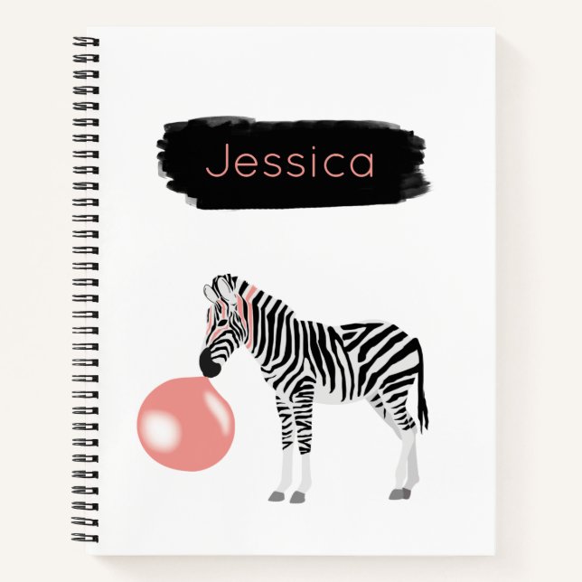 Carnet Boule de bulle personnalisée Zebra Blowbble (Devant)