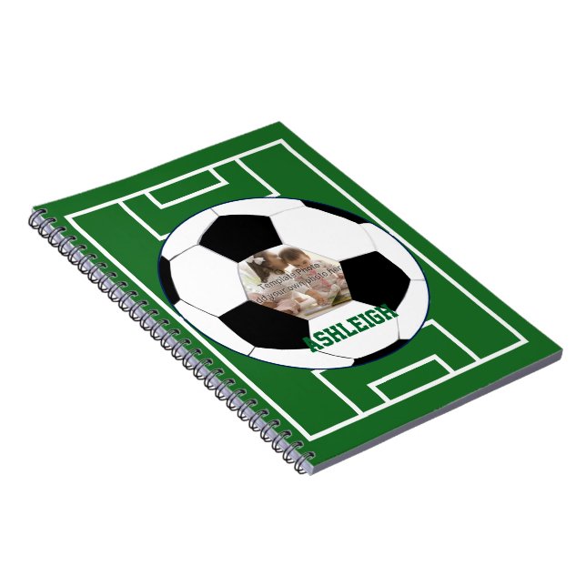 Carnet Boule de football personnalisée et Modèle photo de (Côté Droit)
