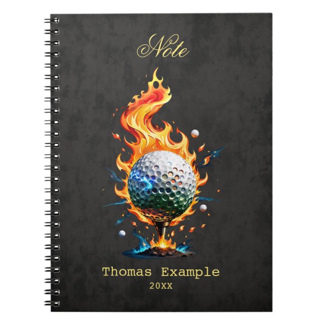 Carnet Boule de golf blanche (Devant)