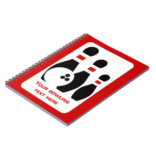 Carnet Boule de quilles et épingles rouge et noir