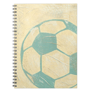 Carnet Boule de soccer bleu Pastel par Chariklia Zarris