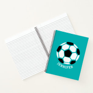 Carnet Boule de soccer géométrique personnalisée Enfants 
