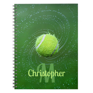 Carnet Boule de Tennis Jaune personnalisée