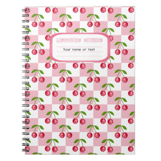 Carnet Boule Disco Cerise Motif à Carreaux Nom Personnali