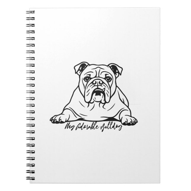 Carnet Bouledogue adorable (Devant)