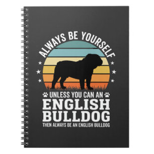 Carnet Bouledogue anglais Sunset Soyez vous-même Chien
