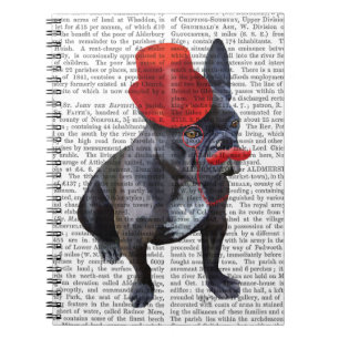 Carnet Bouledogue français avec le casquette et la