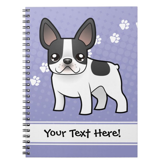 Carnet Bouledogue français de bande dessinée (Devant)