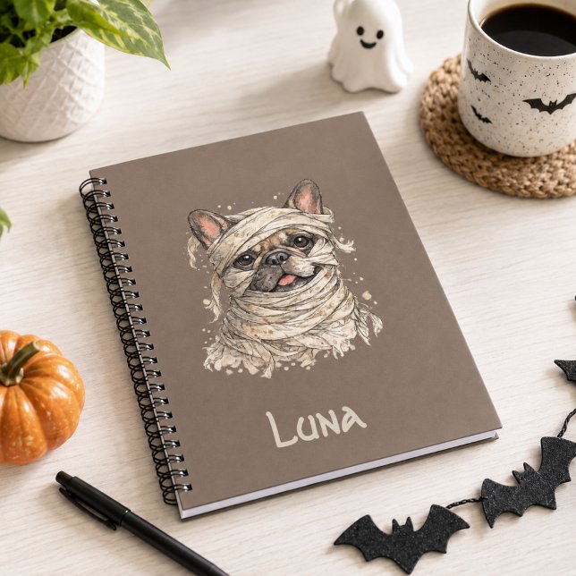 Carnet Bouledogue français Halloween Mummy mignonne (Créateur téléchargé)