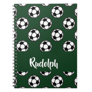 Carnet Boules de football motif vert