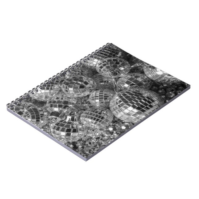 Carnet Boules Disco Photo noir et blanc (Côté gauche)