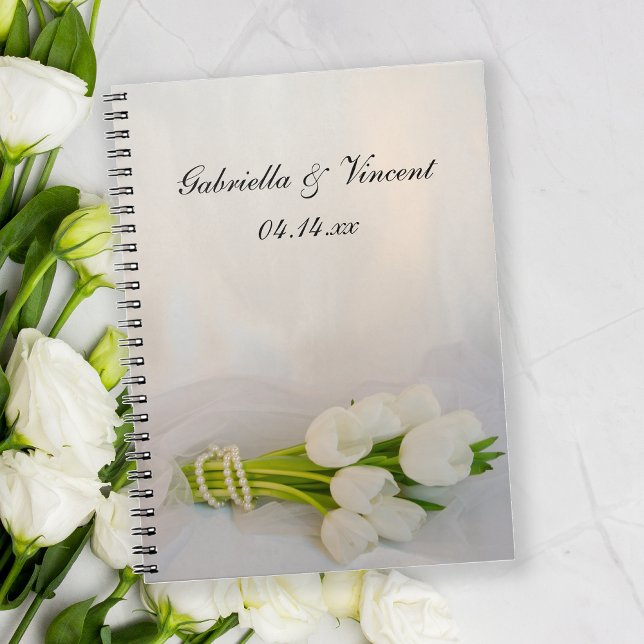Carnet Bouquet blanc Tulip Mariage de printemps (Créateur téléchargé)
