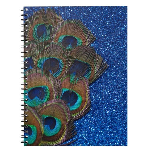 Carnet Bouquet bleu Peacock Glitt Still Life (Devant)