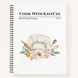 Carnet Bouquet Casquette du chef aquarelle Recette