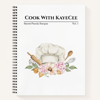 Carnet Bouquet Casquette du chef aquarelle Recette