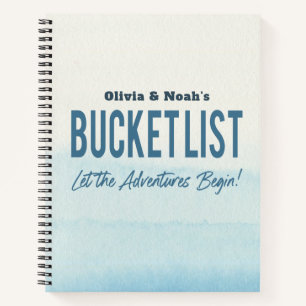 Carnet Bouquet d'aventure simple bleu moderne