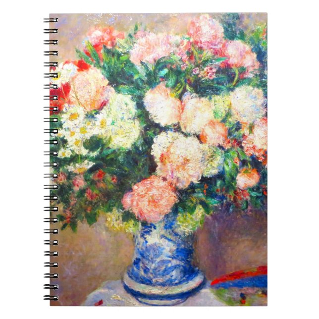 Carnet Bouquet de chrysanthèmes et un fan japonais (Devant)