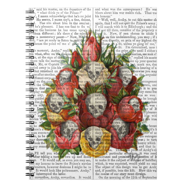 Carnet Bouquet de crânes (Devant)