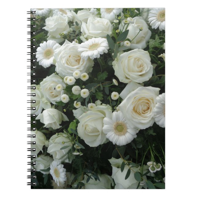 Carnet Bouquet de fleurs blanches (Devant)