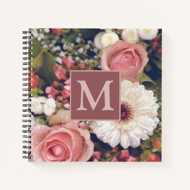 Carnet Bouquet de fleurs romantiques (Devant)