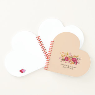 Carnet Bouquet de fleurs rose et orange sur Arrière - pla