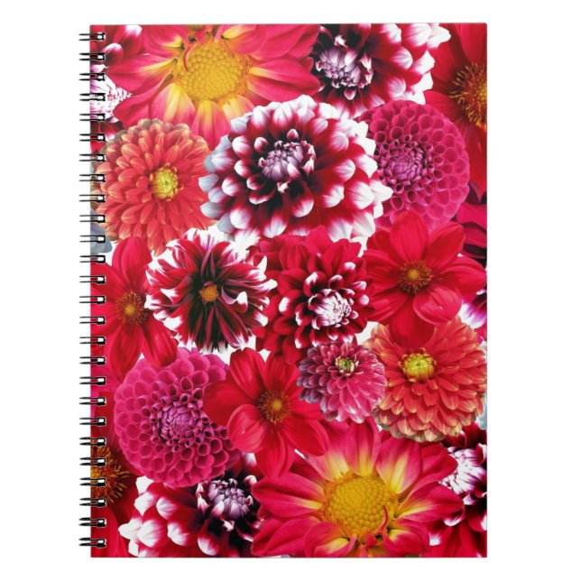 Carnet Bouquet de fleurs rouges (Devant)
