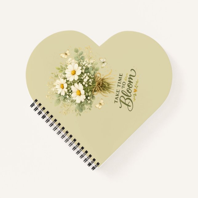 Carnet Bouquet de fleurs sauvages blanches (Devant)