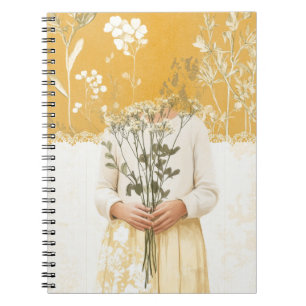 Carnet Bouquet de fleurs sauvages Cottagecore Portrait