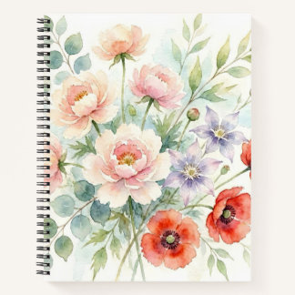 Carnet Bouquet de fleurs sauvages de jardin de campagne à