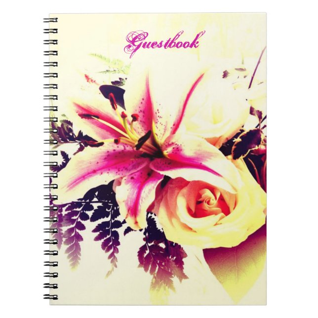 Carnet Bouquet de lis - Guestbook Wedding/de Fête de la (Devant)